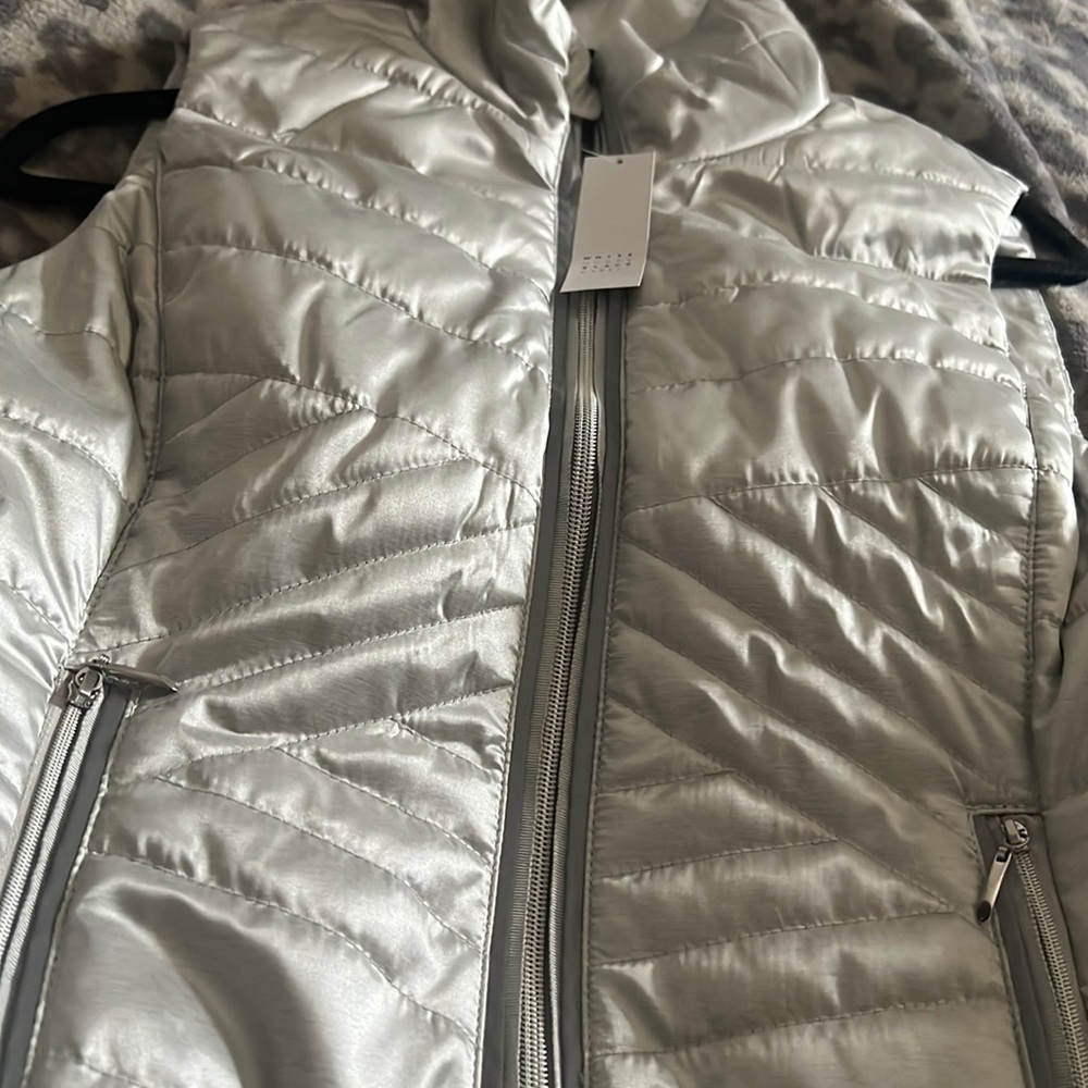 Metallic vest, gray size small from White House Black market